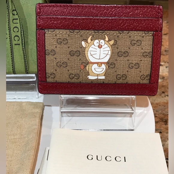 GUCCI GG x Doraemon Leather Card Holder πβ€οΈπ₯ - Picture 14 of 17